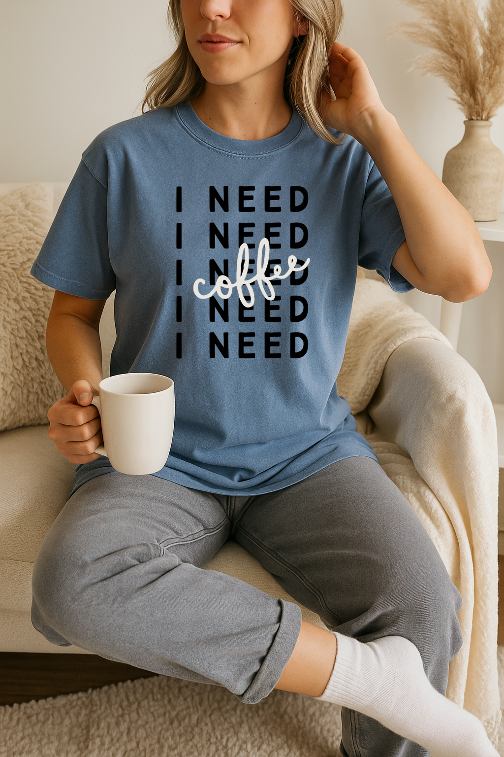 I Need Coffee Oversized Tee