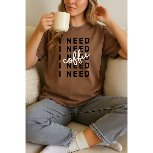 I Need Coffee Oversized Tee